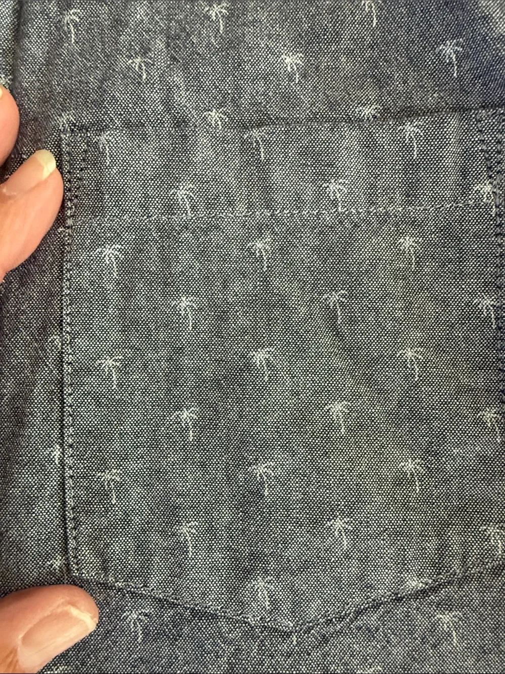 GAP Men's Gray Palm-Print Lightweight Shirt Jacket